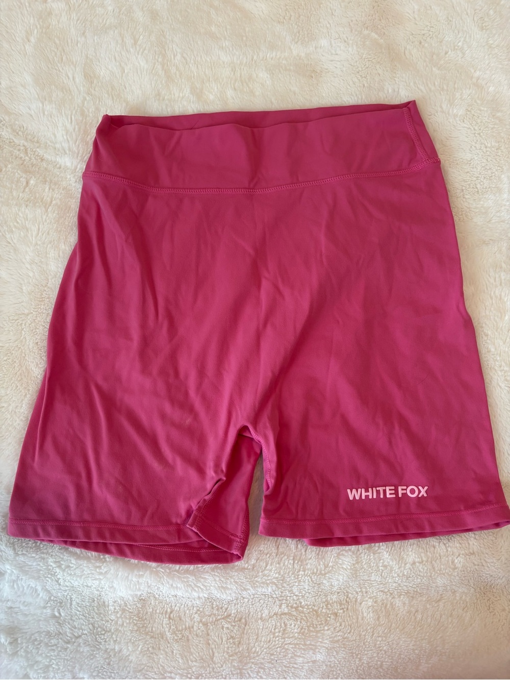 White Fox Boutique Raspberry High-Rise Bike Shorts